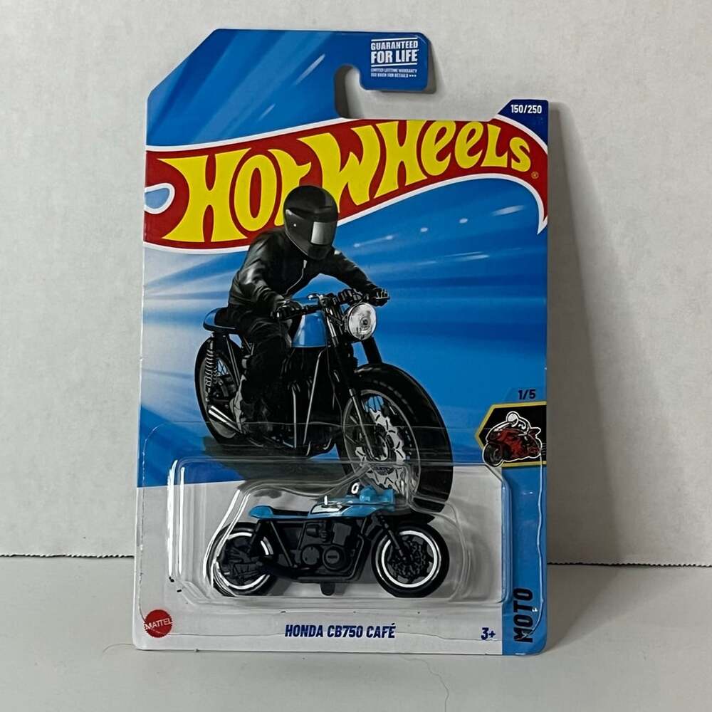 Hot Wheels Honda CB750 Café Blue and Black Moto 150/250